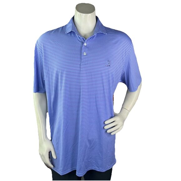 Holderness & Bourne Golf Men XL Performance Fabric Striped Shirt Tailored Fit - Picture 2 of 10